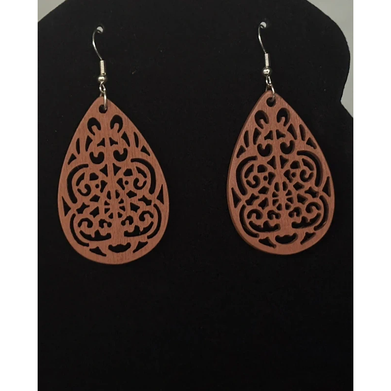 Boucles d’oreilles en bois