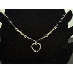 Collier Cœur Barbelé – Style Rock & Symbolique Forte